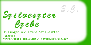 szilveszter czebe business card